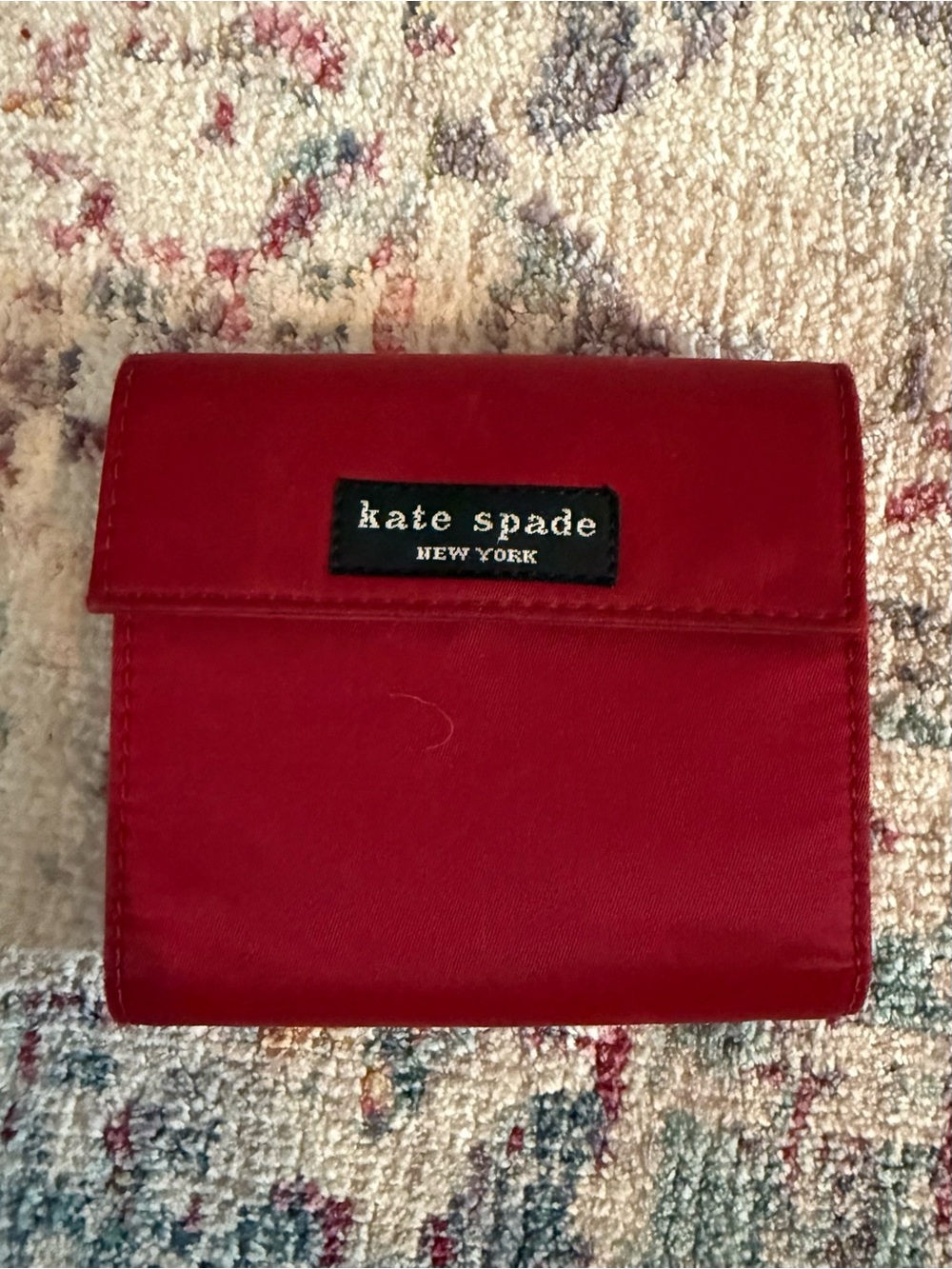 kate spade red card wallet with logo